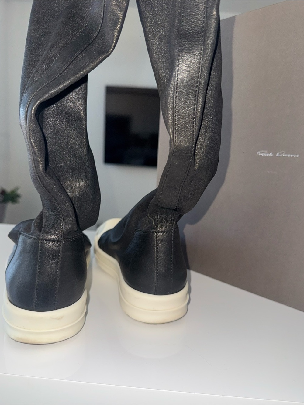 RICK OWENS
Black Stocking Sneaker Boots - Picture 2 of 3